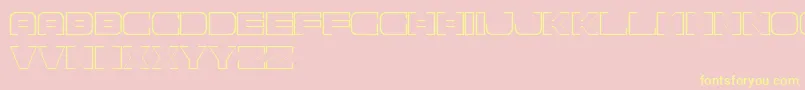 Spac3NeonFreePromo Font – Yellow Fonts on Pink Background