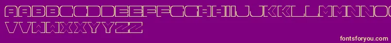 Spac3NeonFreePromo Font – Yellow Fonts on Purple Background