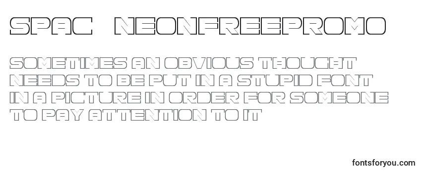 Spac3NeonFreePromo-fontti