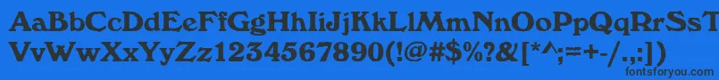 フォントWindsorantdbol – 黒い文字の青い背景