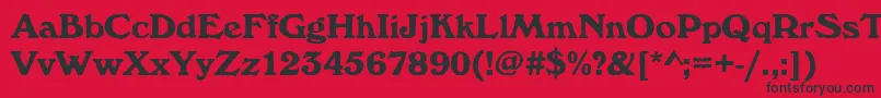 Windsorantdbol Font – Black Fonts on Red Background