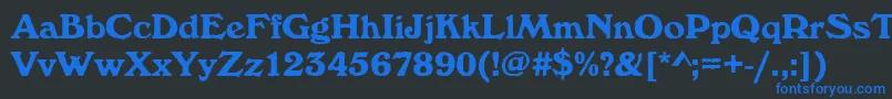 フォントWindsorantdbol – 黒い背景に青い文字