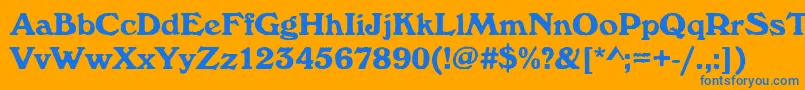Windsorantdbol Font – Blue Fonts on Orange Background