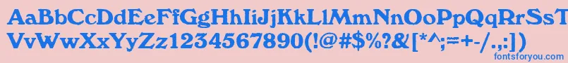 Windsorantdbol Font – Blue Fonts on Pink Background