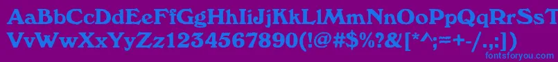 Windsorantdbol-fontti – siniset fontit violetilla taustalla