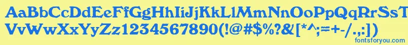 Windsorantdbol Font – Blue Fonts on Yellow Background