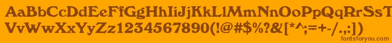 Windsorantdbol Font – Brown Fonts on Orange Background