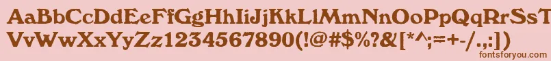 Windsorantdbol Font – Brown Fonts on Pink Background