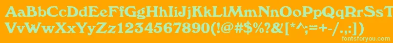 Windsorantdbol Font – Green Fonts on Orange Background