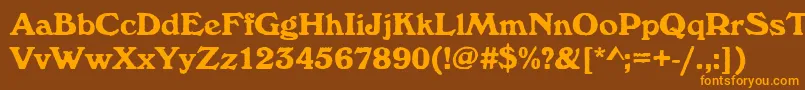 Windsorantdbol Font – Orange Fonts on Brown Background