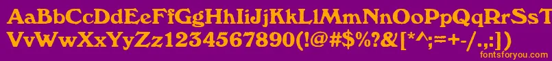 Windsorantdbol Font – Orange Fonts on Purple Background