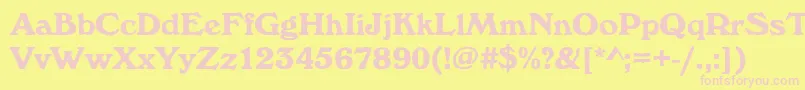 Windsorantdbol Font – Pink Fonts on Yellow Background
