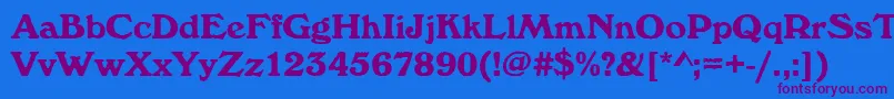 Windsorantdbol Font – Purple Fonts on Blue Background