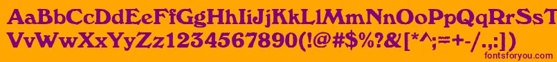 Windsorantdbol Font – Purple Fonts on Orange Background