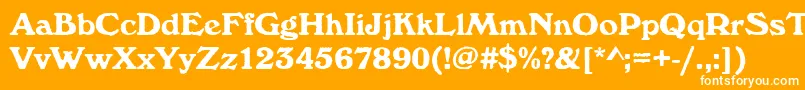 Шрифт Windsorantdbol – белые шрифты на оранжевом фоне