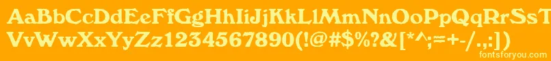 Windsorantdbol Font – Yellow Fonts on Orange Background