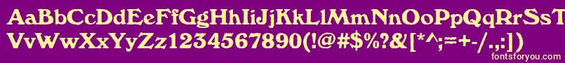 Windsorantdbol Font – Yellow Fonts on Purple Background
