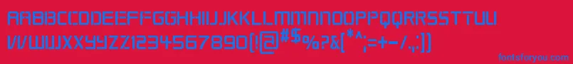 RepublikapsCnd Font – Blue Fonts on Red Background