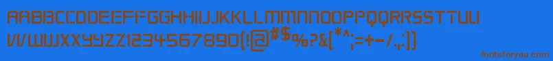 RepublikapsCnd Font – Brown Fonts on Blue Background