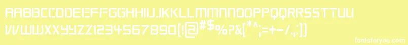 RepublikapsCnd Font – White Fonts on Yellow Background
