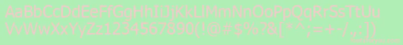 Tahomak Font – Pink Fonts on Green Background