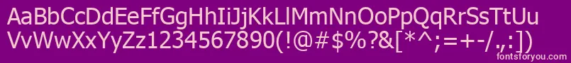Tahomak Font – Pink Fonts on Purple Background