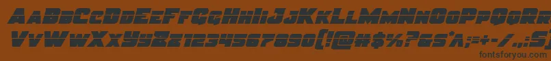 Шрифт Justicelaser – чёрные шрифты на коричневом фоне