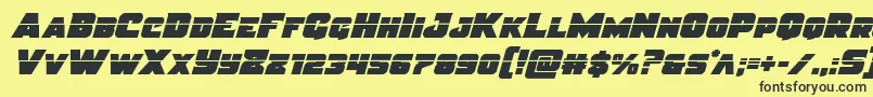 Шрифт Justicelaser – чёрные шрифты на жёлтом фоне