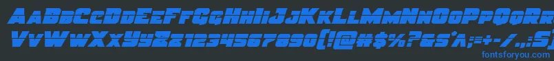 Justicelaser-fontti – siniset fontit mustalla taustalla