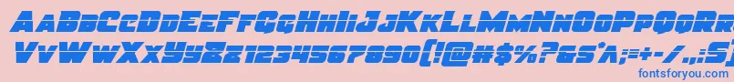 Justicelaser-fontti – siniset fontit vaaleanpunaisella taustalla