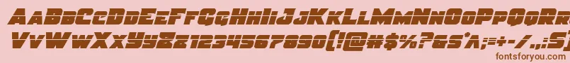 Justicelaser Font – Brown Fonts on Pink Background