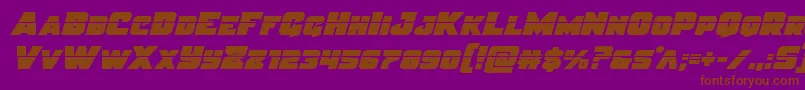 Justicelaser Font – Brown Fonts on Purple Background
