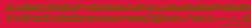 Justicelaser Font – Brown Fonts on Red Background