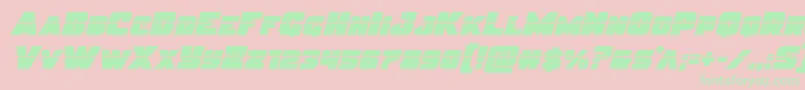 Justicelaser Font – Green Fonts on Pink Background