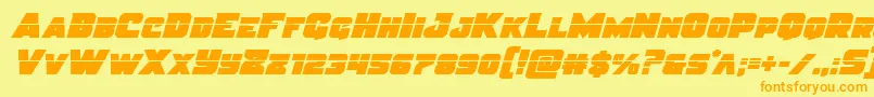 Justicelaser Font – Orange Fonts on Yellow Background