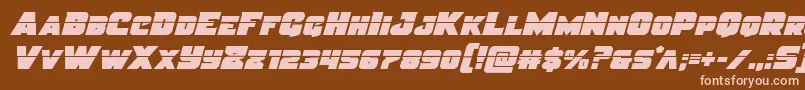 Шрифт Justicelaser – розовые шрифты на коричневом фоне