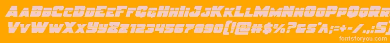 Шрифт Justicelaser – розовые шрифты на оранжевом фоне