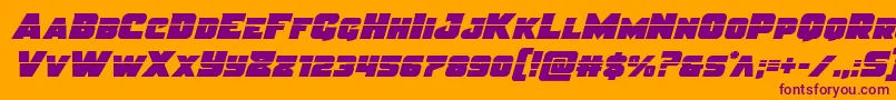 Justicelaser Font – Purple Fonts on Orange Background
