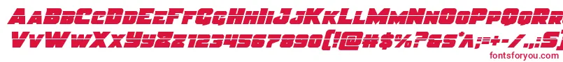 Justicelaser-fontti – punaiset fontit valkoisella taustalla