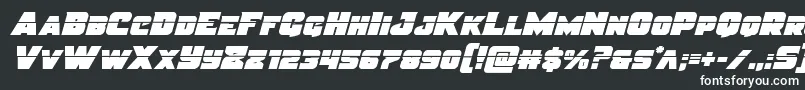 Justicelaser-fontti – valkoiset fontit mustalla taustalla