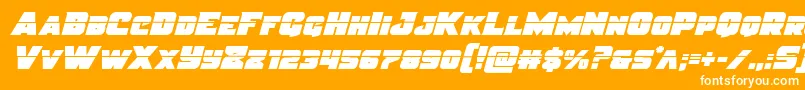 Justicelaser Font – White Fonts on Orange Background