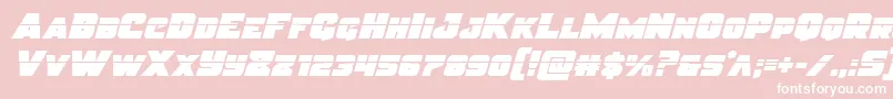 Justicelaser-fontti – valkoiset fontit vaaleanpunaisella taustalla