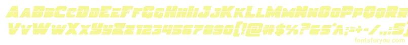 Czcionka Justicelaser – żółte czcionki