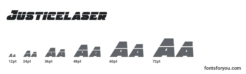 Justicelaser Font Sizes