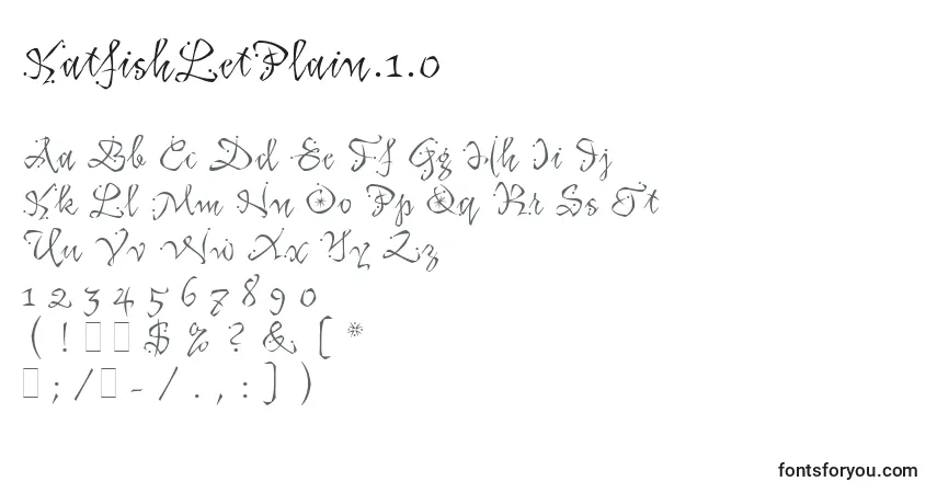 Шрифт KatfishLetPlain.1.0 – алфавит, цифры, специальные символы