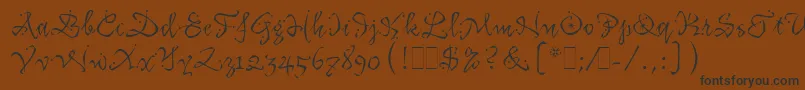 KatfishLetPlain.1.0-fontti – mustat fontit ruskealla taustalla