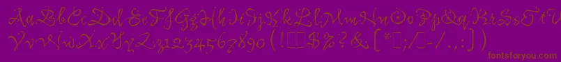 KatfishLetPlain.1.0 Font – Brown Fonts on Purple Background