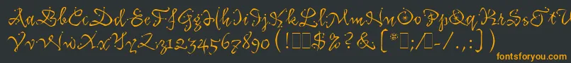 KatfishLetPlain.1.0-Schriftart – Orangefarbene Schriften auf schwarzem Hintergrund