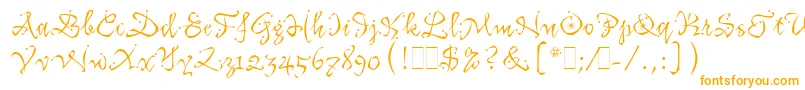 KatfishLetPlain.1.0 Font – Orange Fonts on White Background