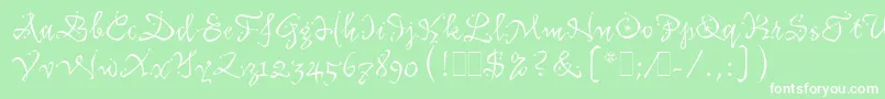 KatfishLetPlain.1.0 Font – White Fonts on Green Background